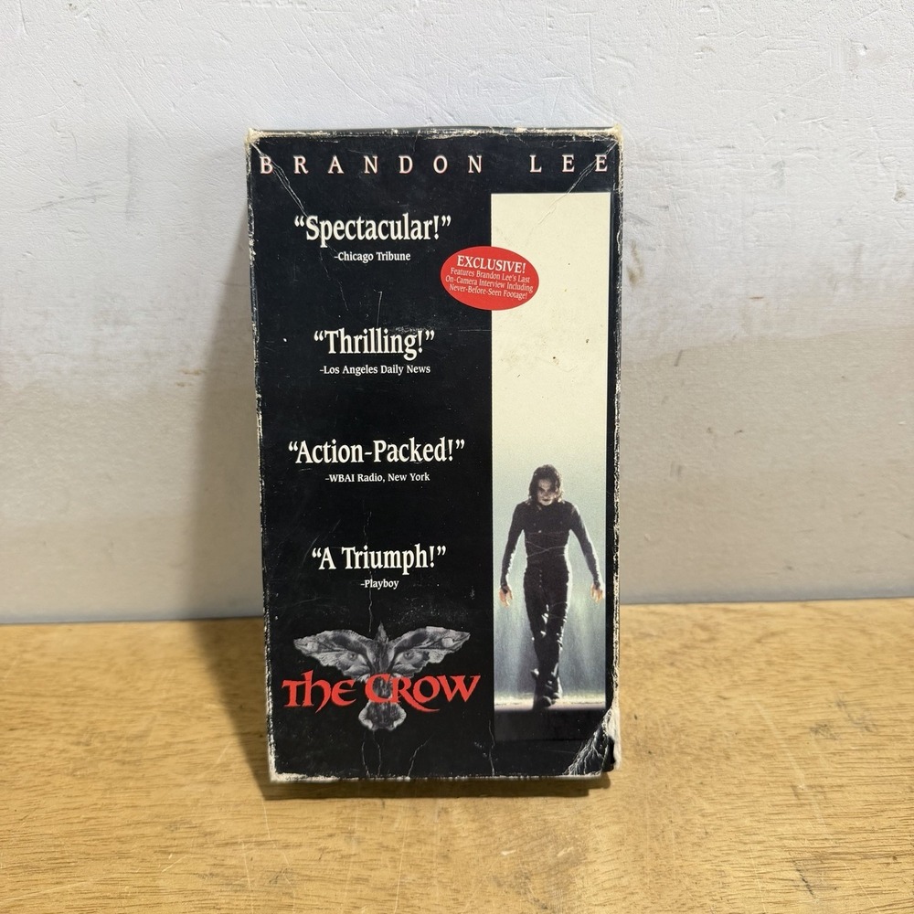 The Crow (VHS, 1994) Brandon Lee Cult Classic Horror Action Movie Tested